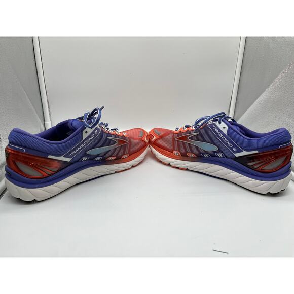 Brooks Transcend 2 Purple Salmon Coral Athletic Running Walking Womens Shoes 9.5 - Picture 4 of 7